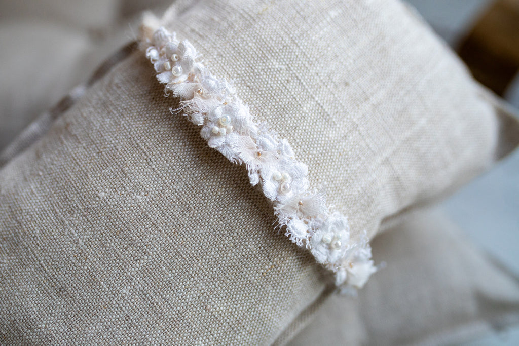 Newborn Baby Props: Bow Headband, Soft Lace Tie, Newborn Photo Props, Delicate Floral Headband, Baby Shower Favor, Newborn Props.