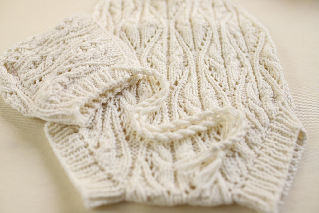 Knitted set for girls, knitted jumpsuit and bonnet, outfit for a photo shoot, knitted set for girls, knitted hat with a braid, hat for a newborn with a braid