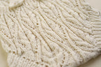 Knitted set for girls, knitted jumpsuit and bonnet, outfit for a photo shoot, knitted set for girls, knitted hat with a braid, hat for a newborn with a braid