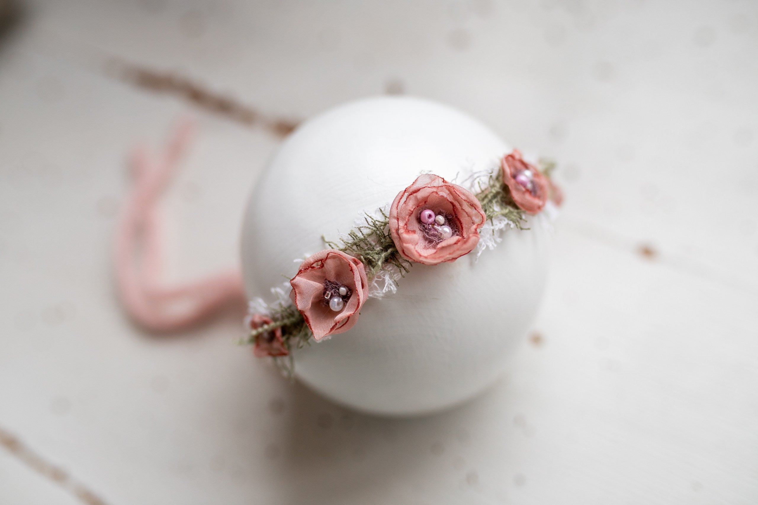 Newborn Boho Headband, Newborn Baby Girl Lace Headband, Baby Girl Decorative Headband, Newborn Flower Accessory, Newborn Photo Shoot Props