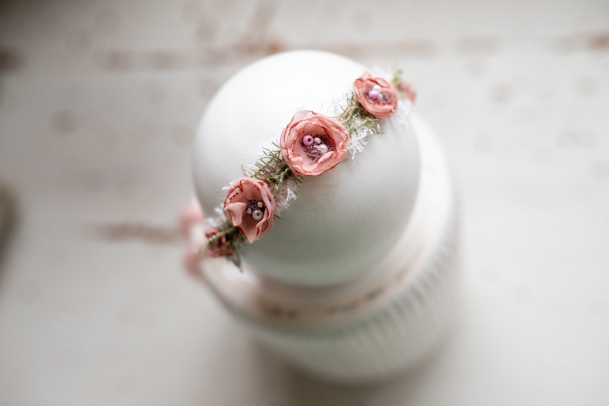 Newborn Boho Headband, Newborn Baby Girl Lace Headband, Baby Girl Decorative Headband, Newborn Flower Accessory, Newborn Photo Shoot Props