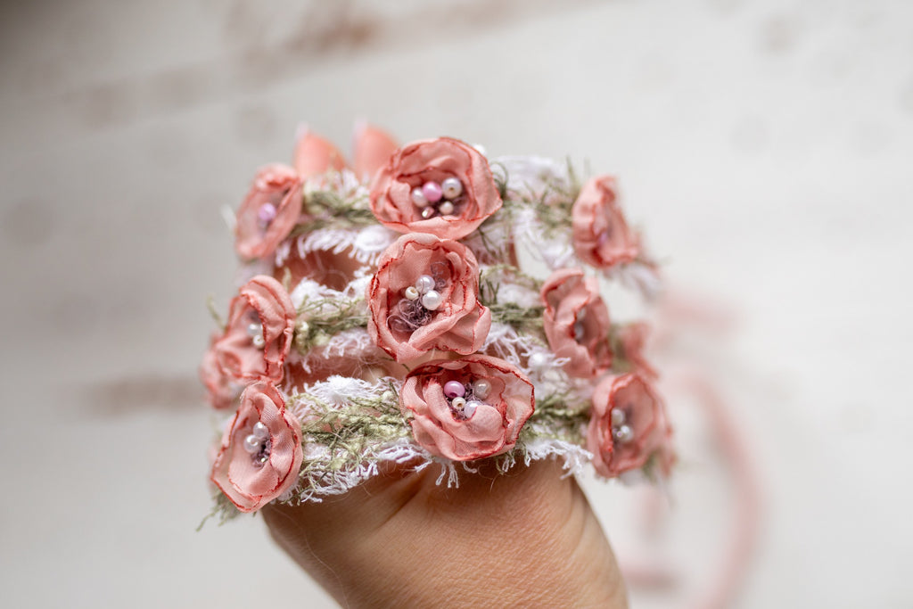 Newborn Boho Headband, Newborn Baby Girl Lace Headband, Baby Girl Decorative Headband, Newborn Flower Accessory, Newborn Photo Shoot Props