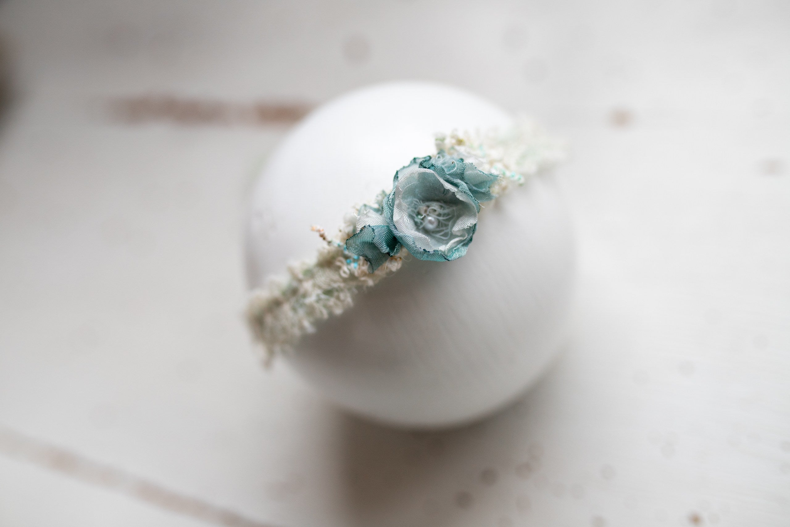Newborn Boho Headband, Newborn Baby Girl Lace Headband, Ivory Floral Headband, Newborn Flower Accessory, Newborn Photo Prop, Flower Headband