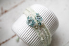 Newborn Boho Headband, Newborn Baby Girl Lace Headband, Ivory Floral Headband, Newborn Flower Accessory, Newborn Photo Prop, Flower Headband