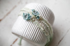 Newborn Boho Headband, Newborn Baby Girl Lace Headband, Ivory Floral Headband, Newborn Flower Accessory, Newborn Photo Prop, Flower Headband