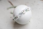 Newborn baby girl lace headband, newborn boho headband, ivory baby girl floral headband, newborn flower accessory, newborn photo props, flower headband
