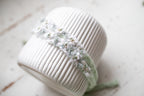 Newborn baby girl lace headband, newborn boho headband, ivory baby girl floral headband, newborn flower accessory, newborn photo props, flower headband