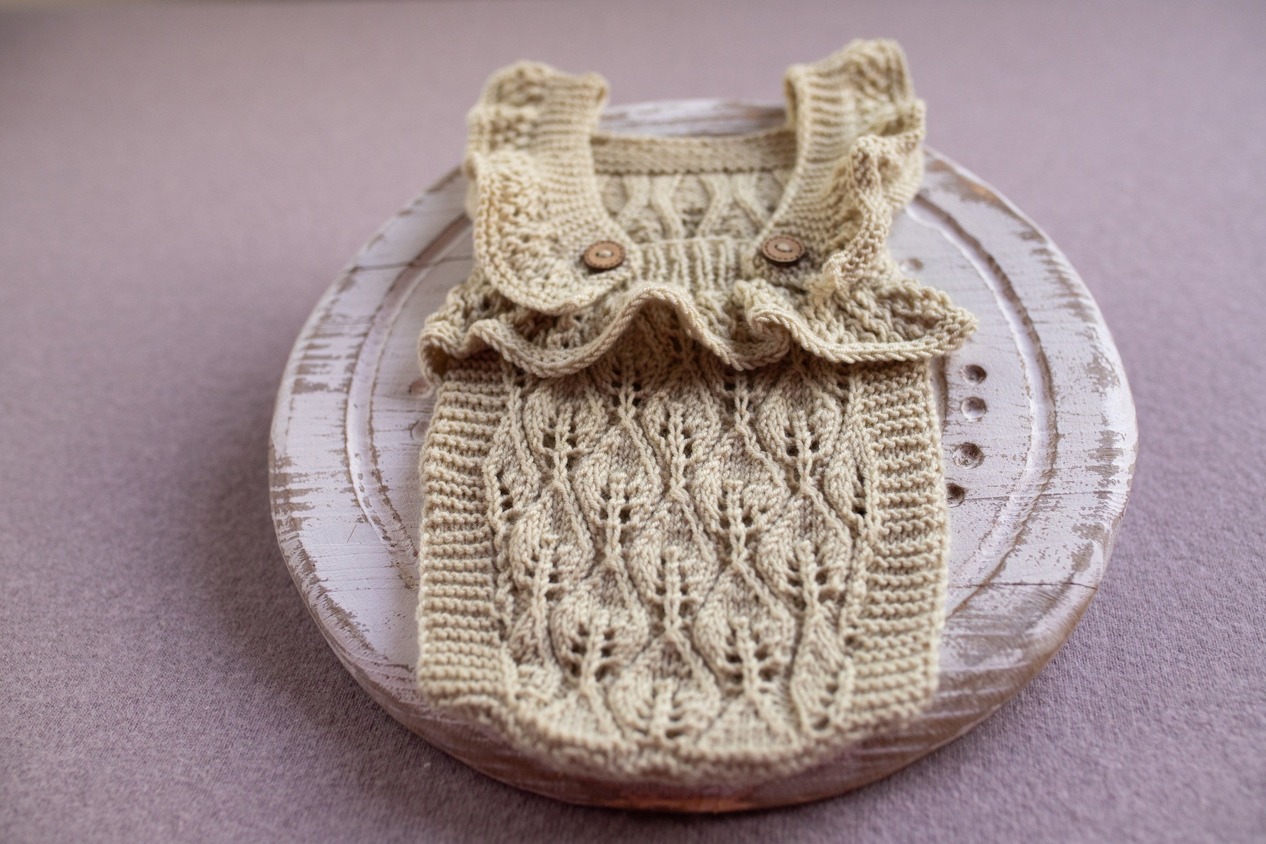 Knitted jumpsuit and bonnet, newborn photo shoot props set, newborn girl photo shoot outfit, maternity gift, newborn props