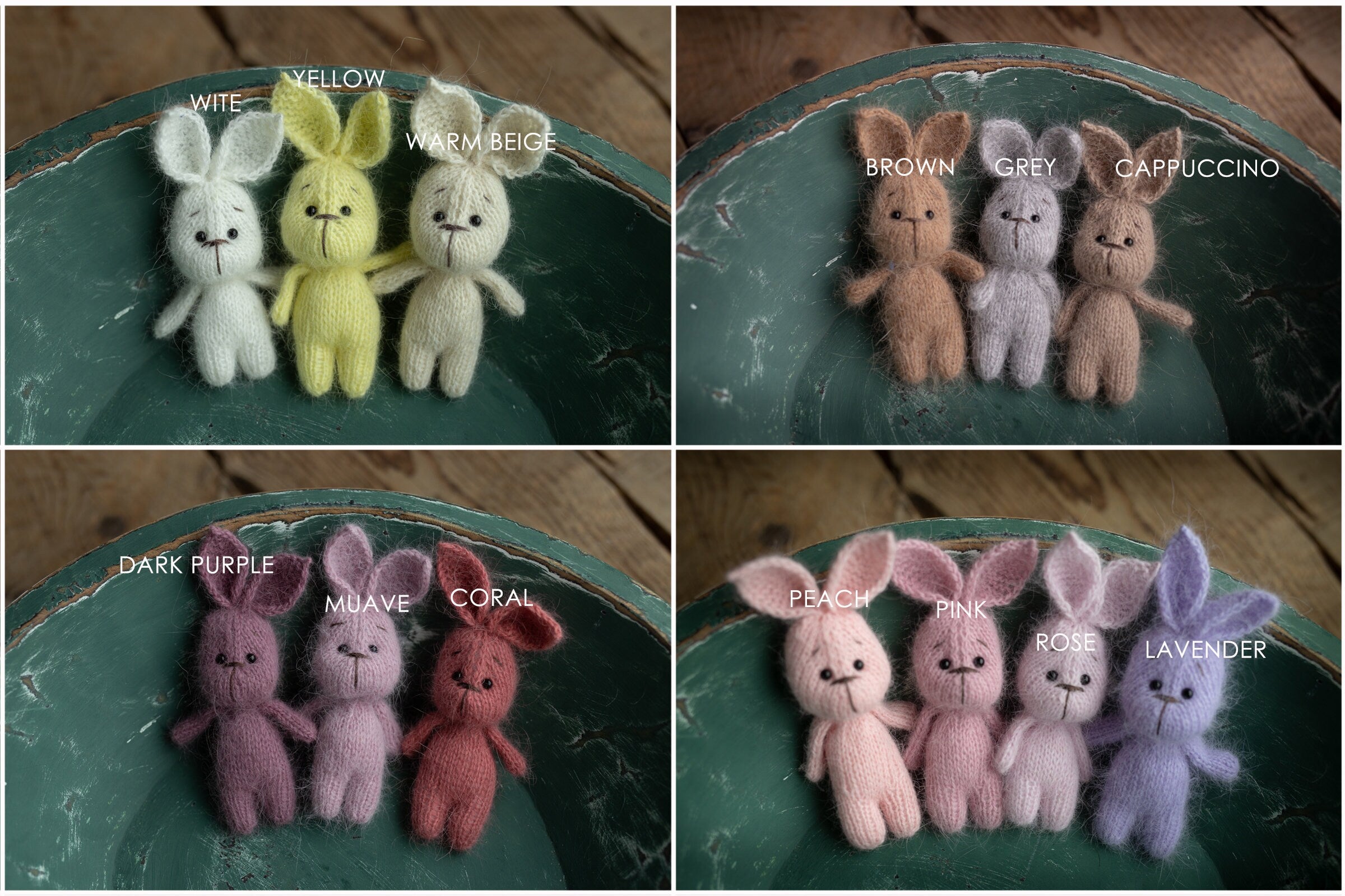 Newborn Knit Bunny Outfit with Toy, Newborn Bunny Hat, Newborn Photography Props Set,Newborn Bunny Outfit,Newborn Photo Props,Knitted Outfit