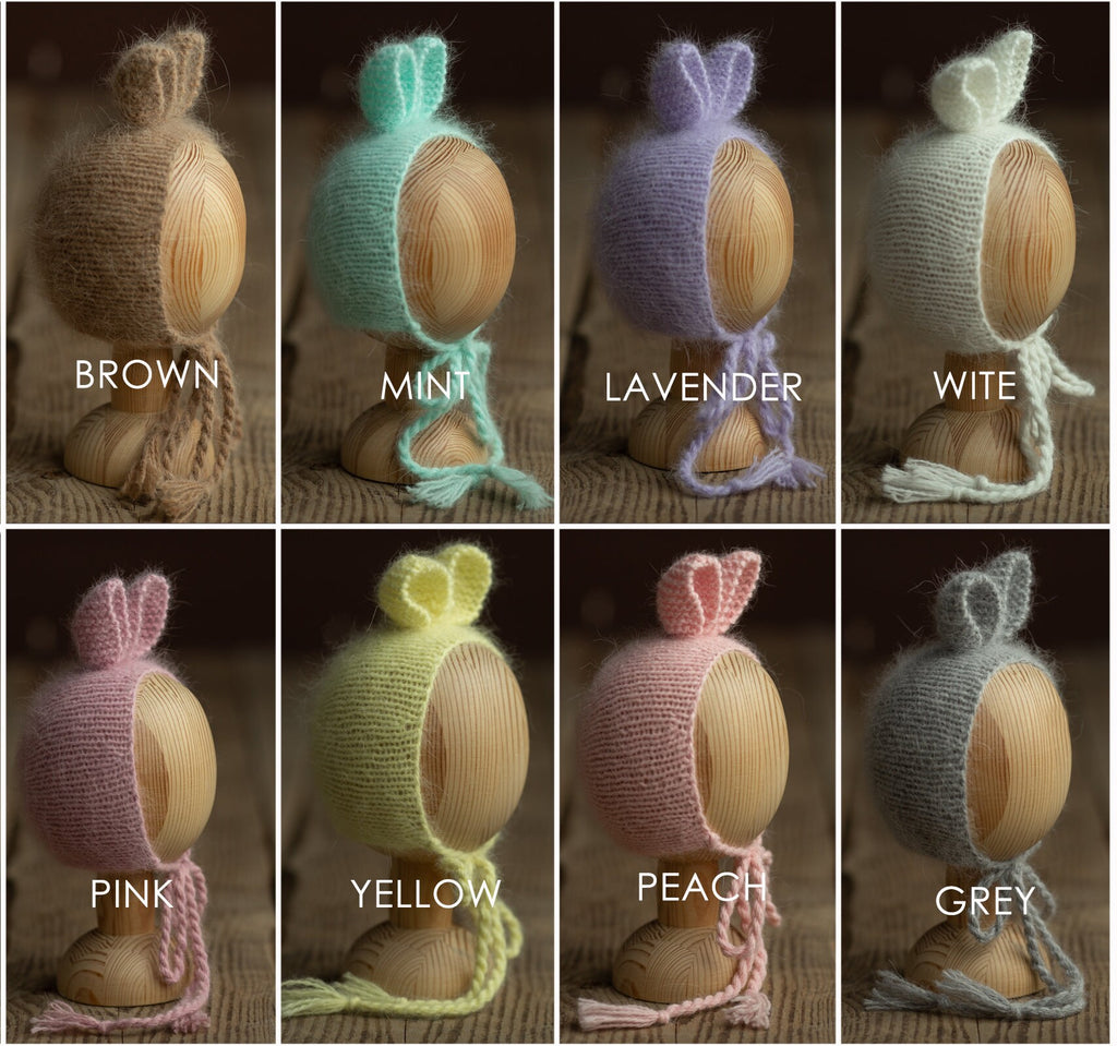 Newborn Knit Bunny Outfit with Toy, Newborn Bunny Hat, Newborn Photography Props Set,Newborn Bunny Outfit,Newborn Photo Props,Knitted Outfit