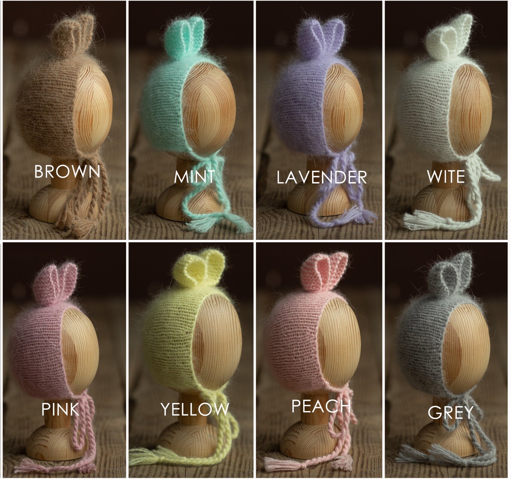 Newborn Knit Bunny Outfit with Toy, Newborn Bunny Hat, Newborn Photography Props Set,Newborn Bunny Outfit,Newborn Photo Props,Knitted Outfit