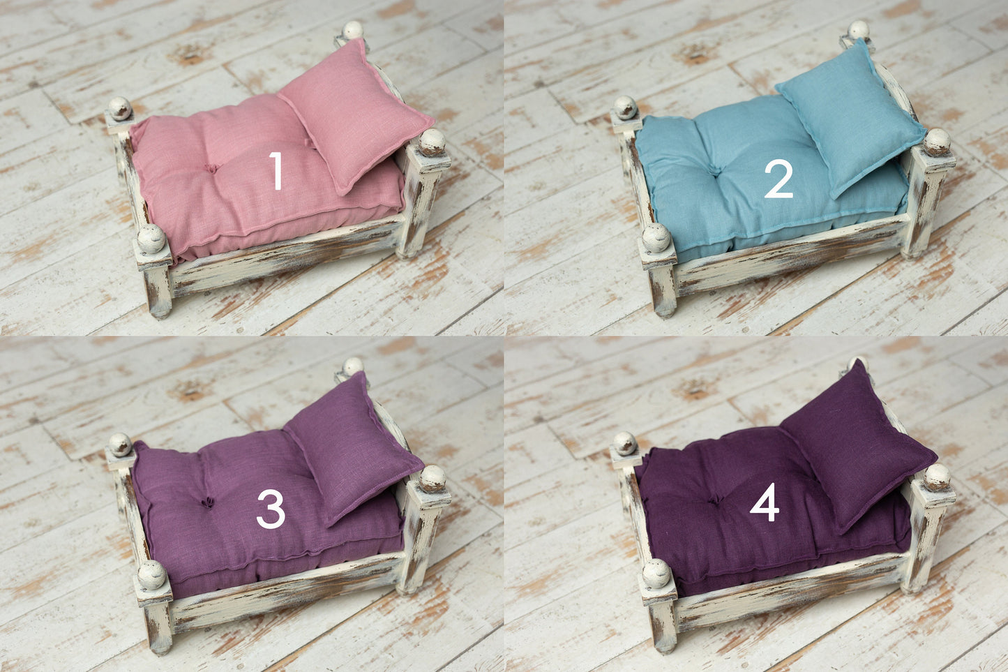 Newborn linen Posing Bed and Pillow, Newborn Floor Poser Pillow, Newborn Bedding Prop, Newborn Photography Props Bed, Newborn Posing Pillow