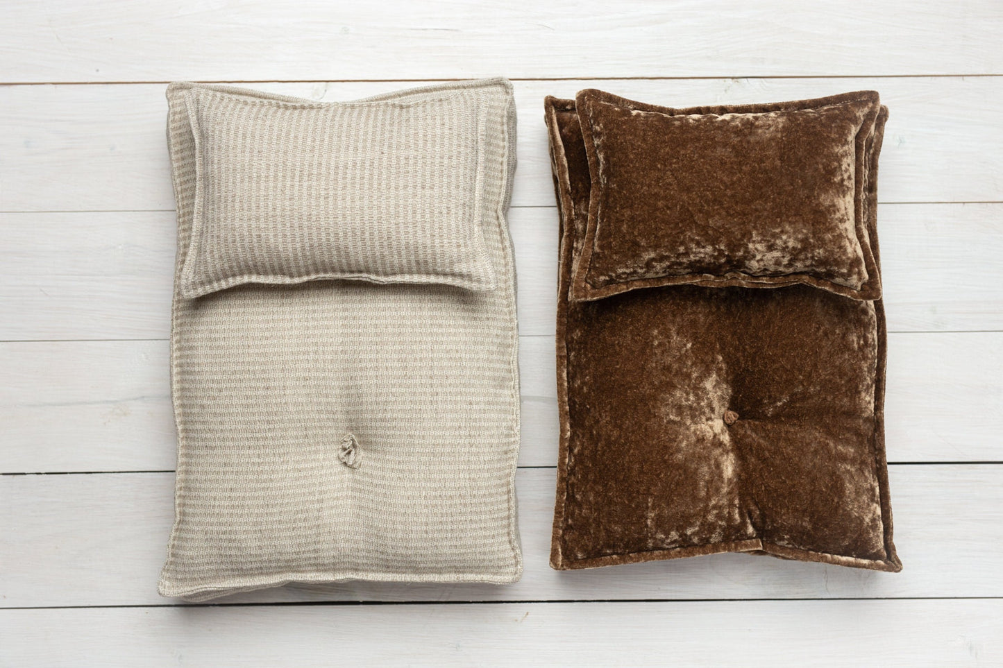 Newborn linen Posing Bed and Pillow, Newborn Floor Poser Pillow, Newborn Bedding Prop, Newborn Photography Props Bed, Newborn Posing Pillow