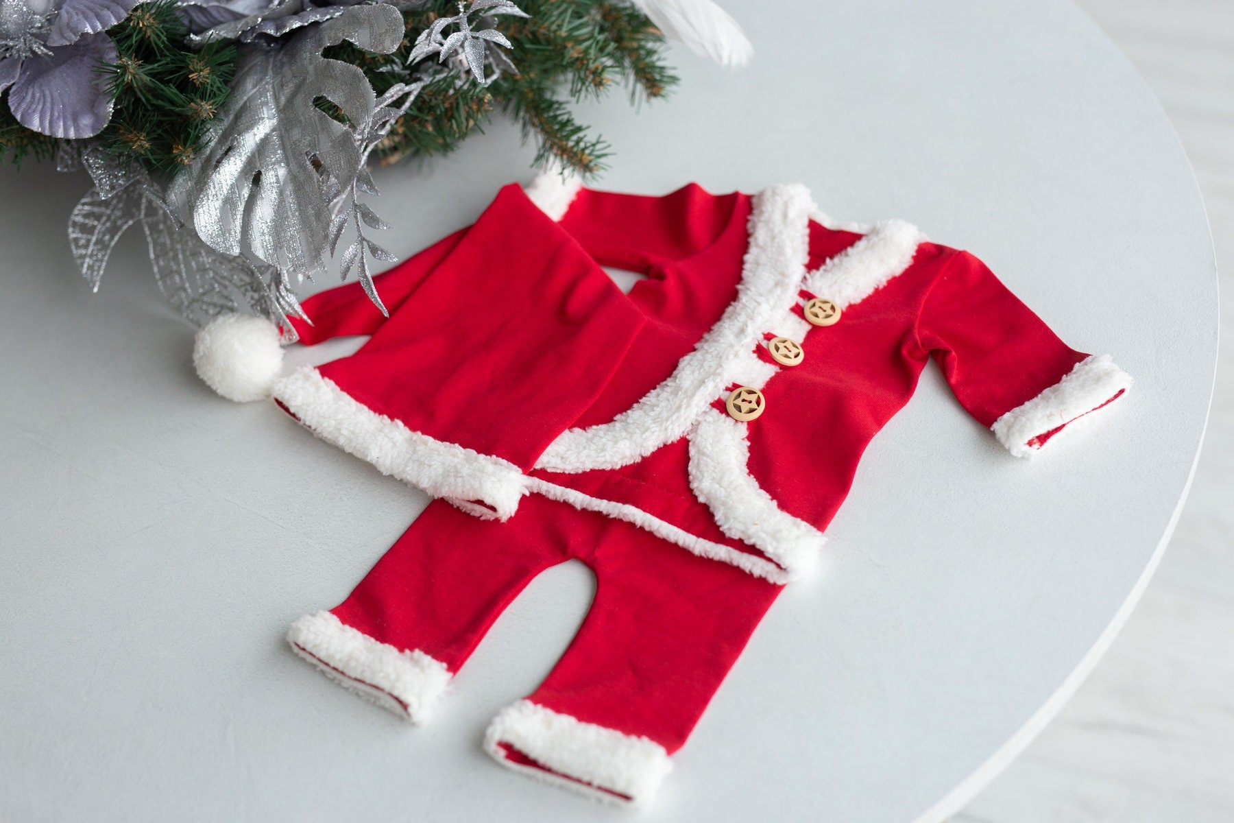 Newborn Santa Outfit,Newborn Christmas Outfit,Newborn Santa Claus,Newborn Outfit,Newborn Props Set,Newborn Photography Props,Ready to ship!