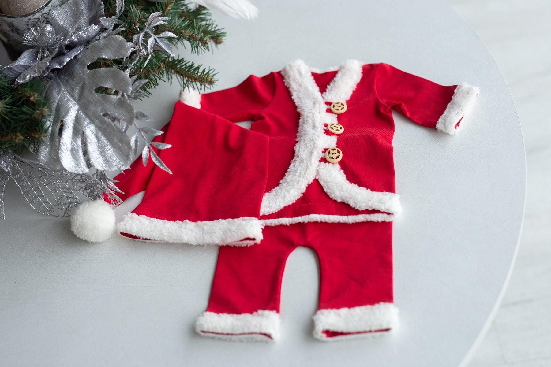 Newborn Santa Outfit,Newborn Christmas Outfit,Newborn Santa Claus,Newborn Outfit,Newborn Props Set,Newborn Photography Props,Ready to ship!