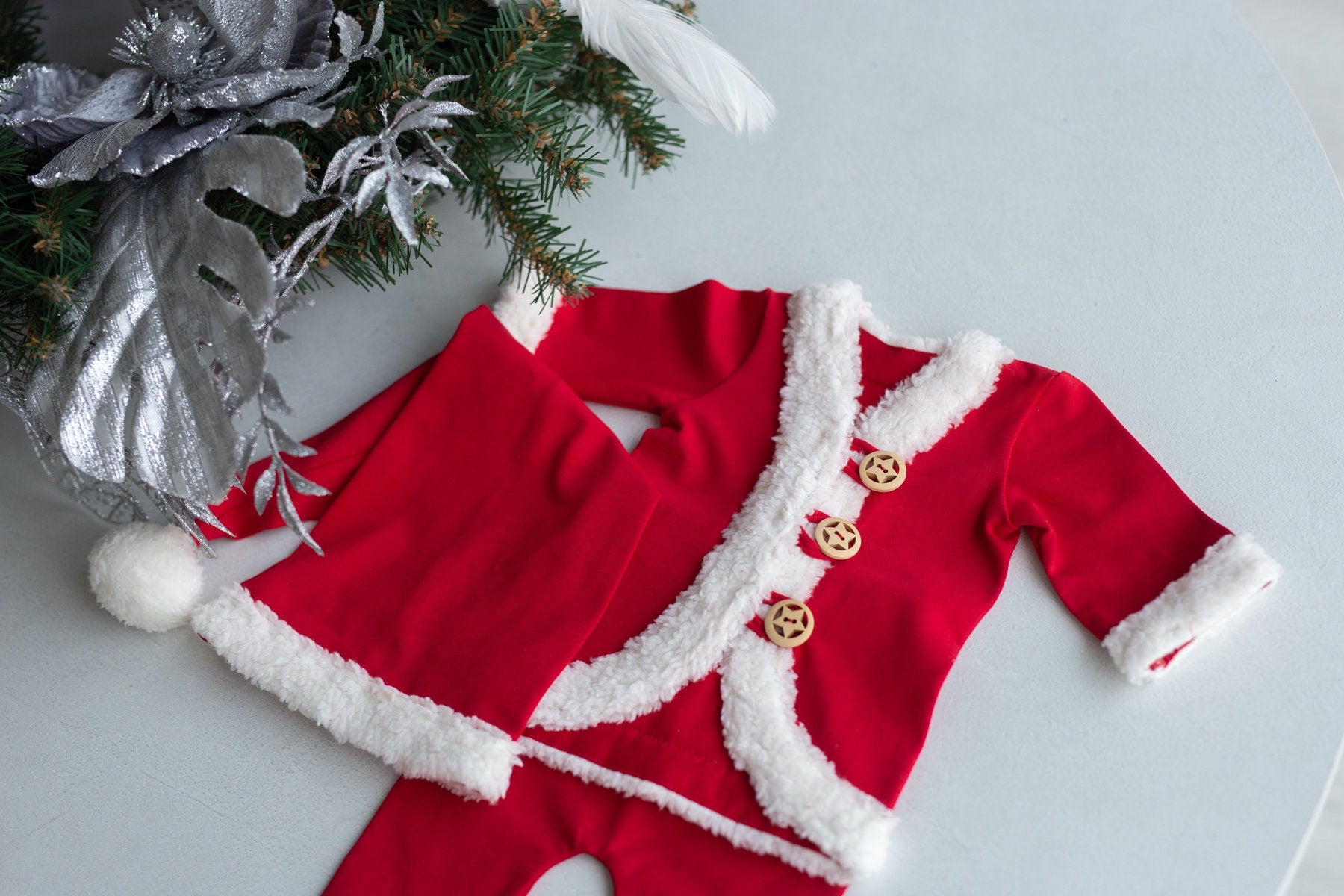 Newborn Santa Outfit,Newborn Christmas Outfit,Newborn Santa Claus,Newborn Outfit,Newborn Props Set,Newborn Photography Props,Ready to ship!