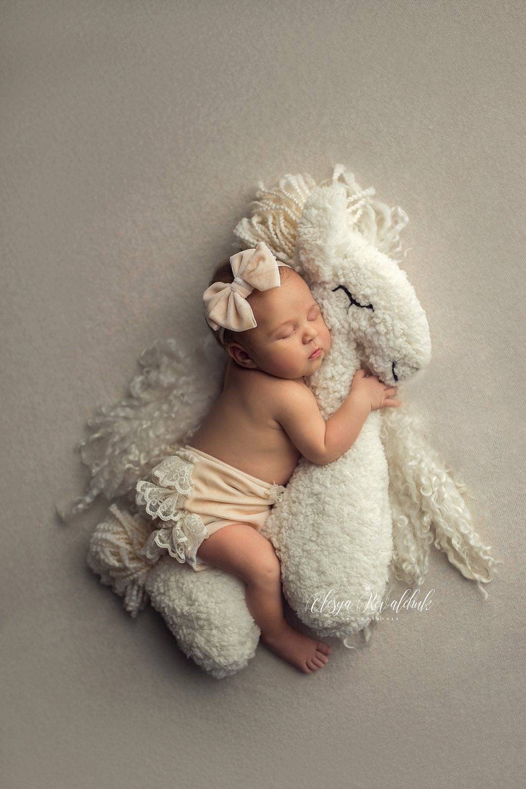 Posing toy for newborn photo shoots.The shade of the mane and tail may vary,Newborn Photography Props,Newborn Photo PropsNewborn girl outfit