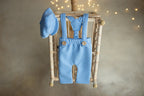 Newborn boy Romper with suspenders and hat, Newborn photo outfit boy,Newborn Photography props,Newborn Photo Prop,Newborn Outfit for Boy