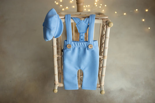 Newborn boy Romper with suspenders and hat, Newborn photo outfit boy,Newborn Photography props,Newborn Photo Prop,Newborn Outfit for Boy