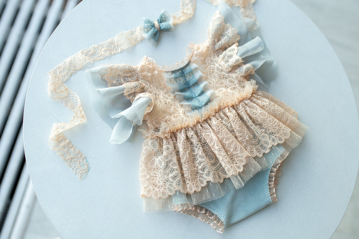 Newborn photo outfit girl, Newborn romper and Headband for newborn girls, Newborn Outfit,Newborn Photography Props, Newborn Photo Prop