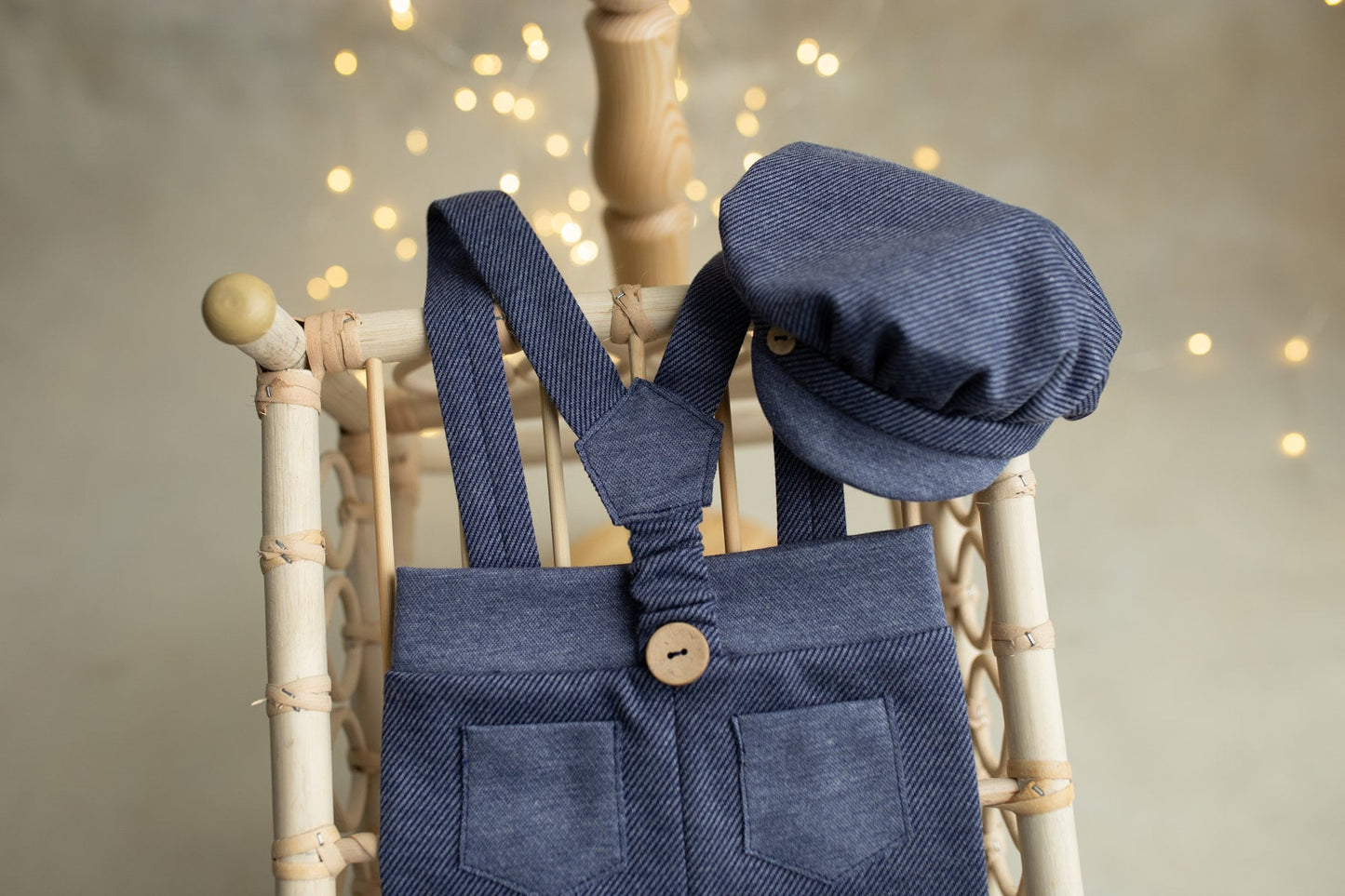 Newborn boy Romper with suspenders and stylish hat,Newborn Photography props,Newborn Photo Props,Newborn Outfit for Boy,newborn prop set