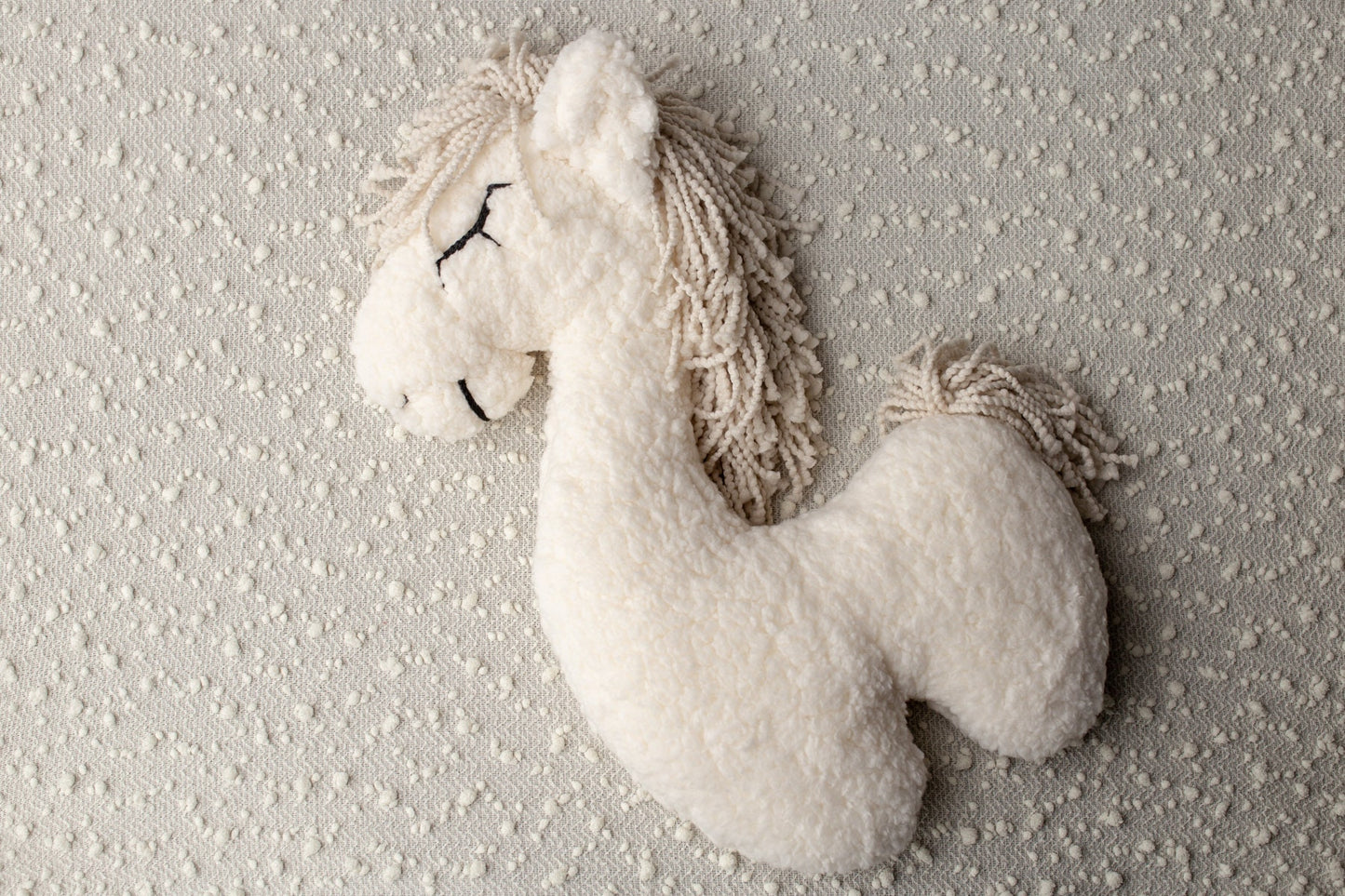Posing toy for newborn photo shoots. The shade of the mane and tail may vary,Newborn Photography Props,Newborn Photo Props