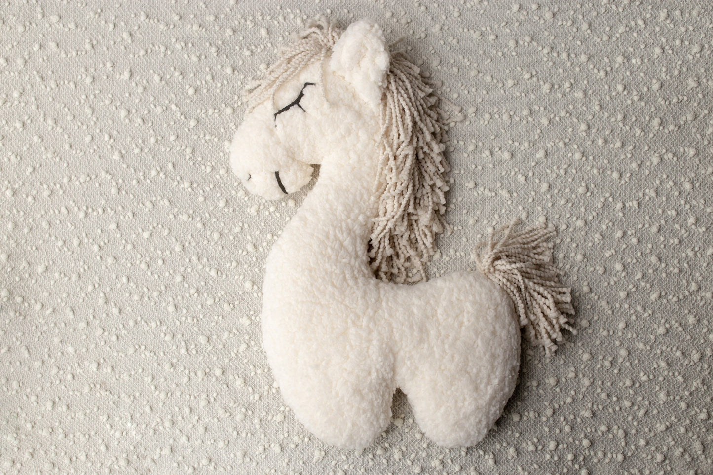 Posing toy for newborn photo shoots. The shade of the mane and tail may vary,Newborn Photography Props,Newborn Photo Props
