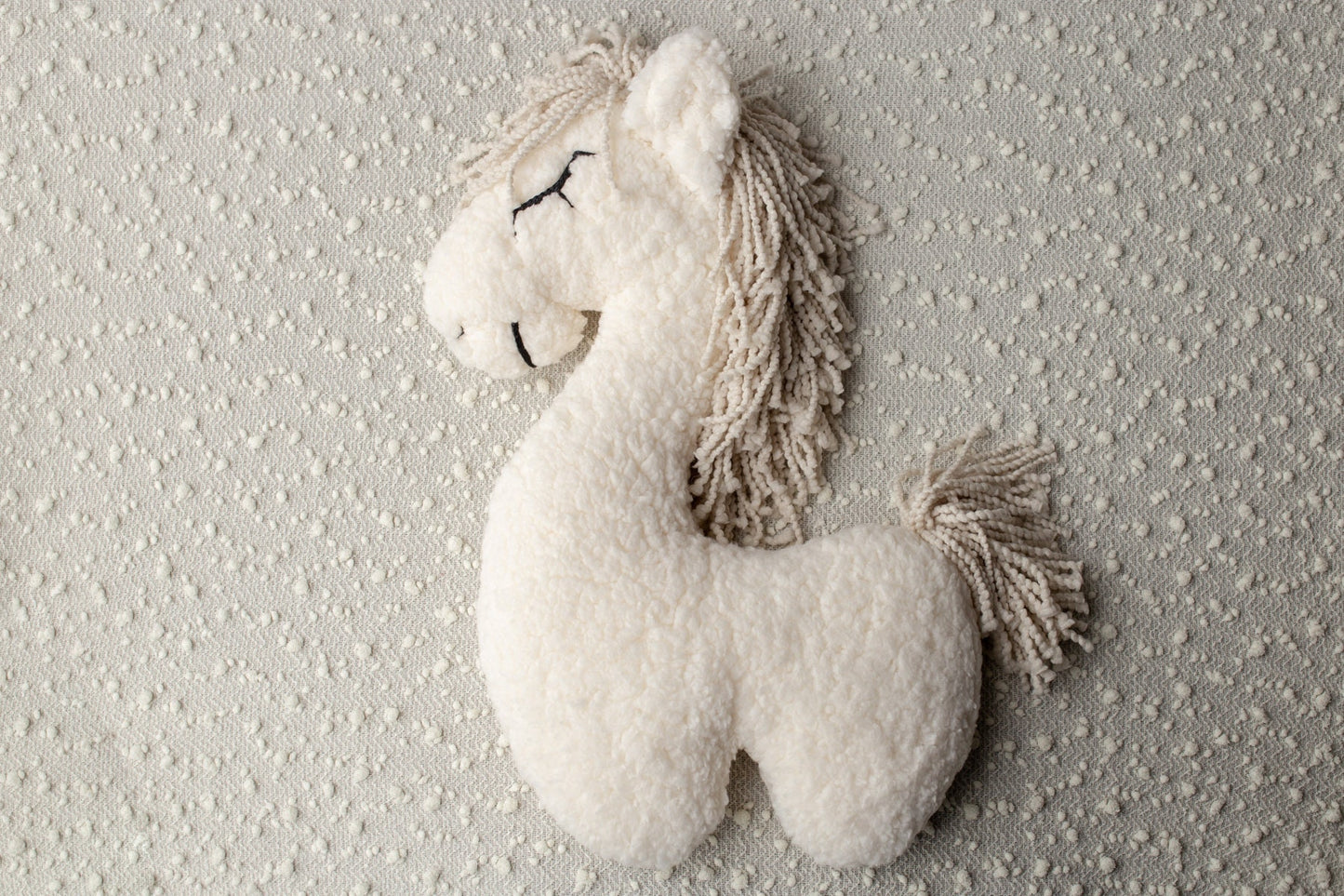 Posing toy for newborn photo shoots. The shade of the mane and tail may vary,Newborn Photography Props,Newborn Photo Props