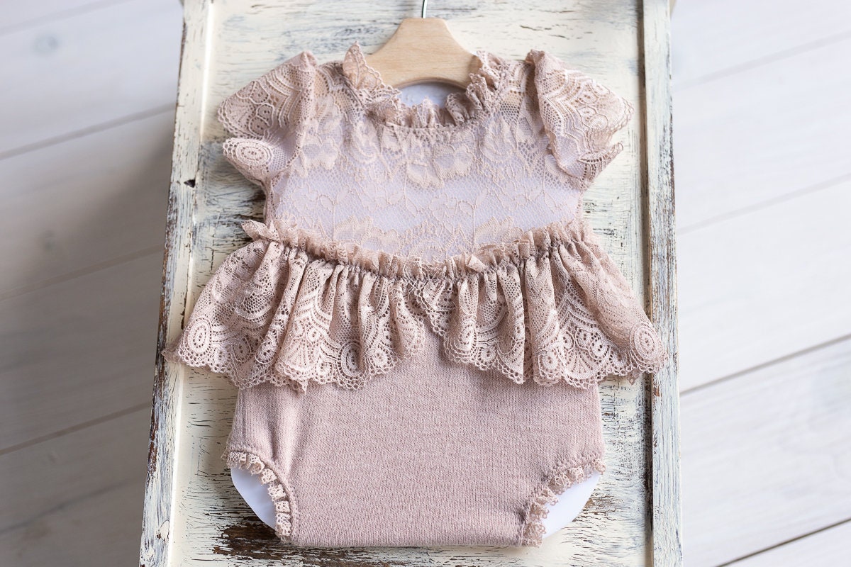 Newborn Jersey Romper,Newborn Girl Outfit, Newborn Girl Romper,Newborn Romper, Newborn Outfit, Newborn Photography Props,Newborn Photo Props