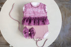 Newborn romper Newborn Baby Girl Elegant Lace Trim & Headband,Newborn Photography Props,Newborn Photo Props,Newborn baby gift,Pregnancy gift