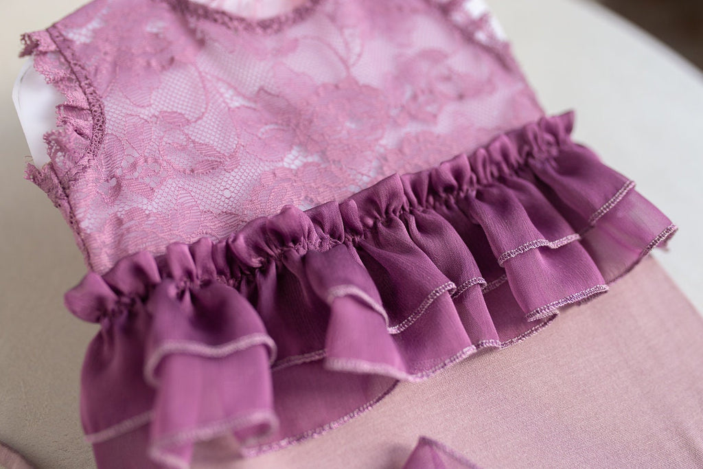 Newborn romper Newborn Baby Girl Elegant Lace Trim & Headband,Newborn Photography Props,Newborn Photo Props,Newborn baby gift,Pregnancy gift