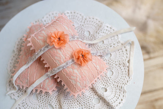 Newborn lace Pillow,Newborn Headband Girl,Newborn Photography Props,Newborn props for photography,Newborn posing pillow,Newborn props set