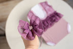 Newborn romper Newborn Baby Girl Elegant Lace Trim & Headband,Newborn Photography Props,Newborn Photo Props,Newborn baby gift,Pregnancy gift