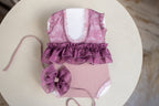 Newborn romper Newborn Baby Girl Elegant Lace Trim & Headband,Newborn Photography Props,Newborn Photo Props,Newborn baby gift,Pregnancy gift