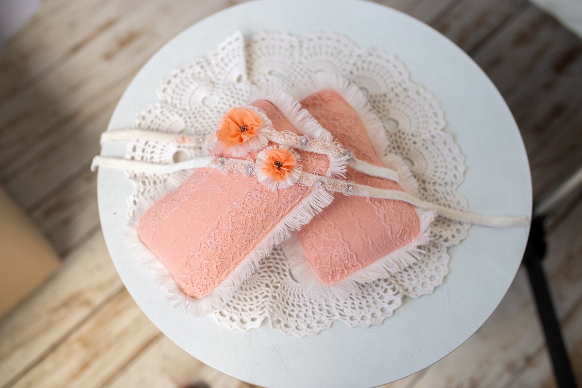 Newborn lace Pillow,Newborn Headband Girl,Newborn Photography Props,Newborn props for photography,Newborn posing pillow,Newborn props set