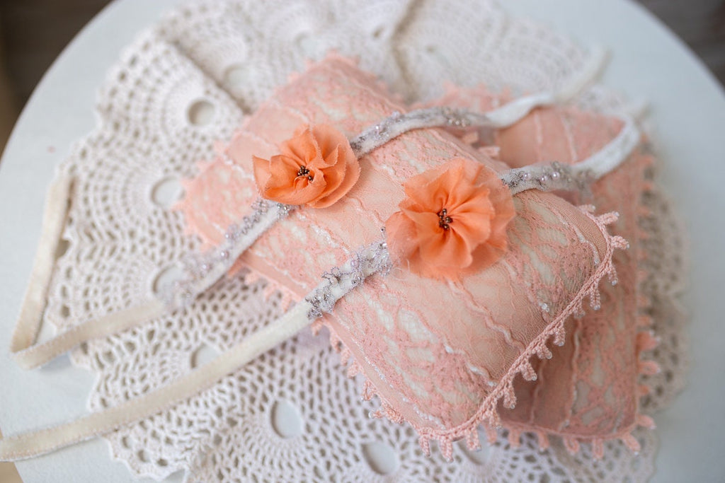 Newborn lace Pillow,Newborn Headband Girl,Newborn Photography Props,Newborn props for photography,Newborn posing pillow,Newborn props set