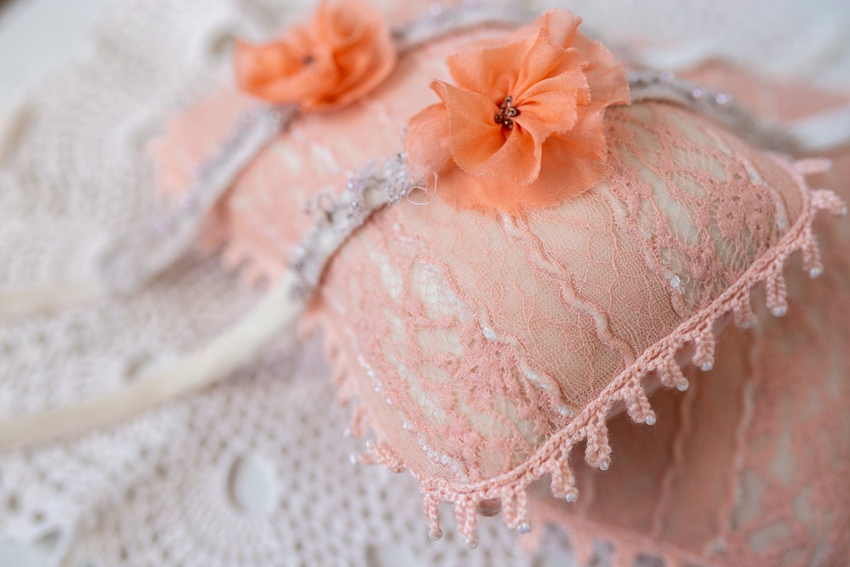 Newborn lace Pillow,Newborn Headband Girl,Newborn Photography Props,Newborn props for photography,Newborn posing pillow,Newborn props set