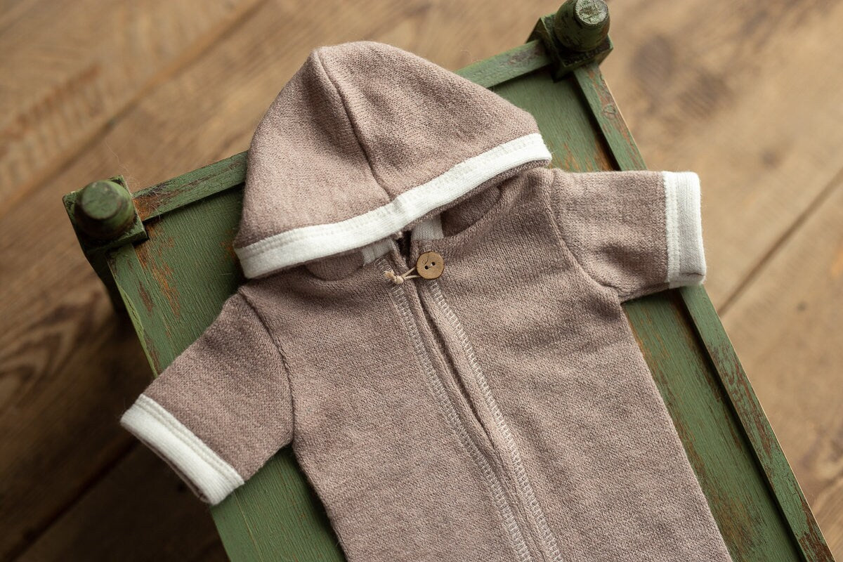 Newborn Outfit Photo Props,Newborn boy photo outfit,Romper with hood,Newborn Photography props,Newborn Photo Props,Newborn Outfit Boy, RTS!