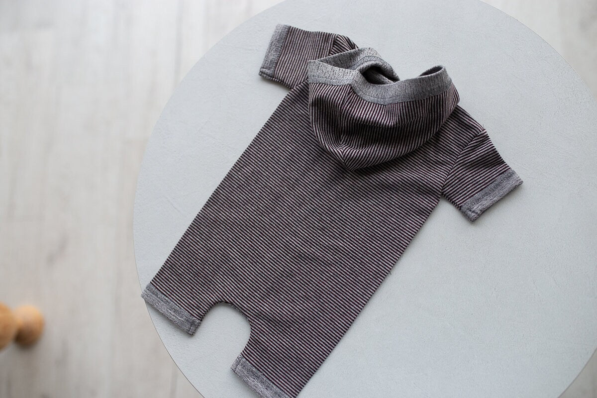 Newborn boy photo outfit,Newborn Outfit Photo Props,Romper with hood, Newborn Photography props,Newborn Photo Props,Newborn Outfit Boy, RTS!