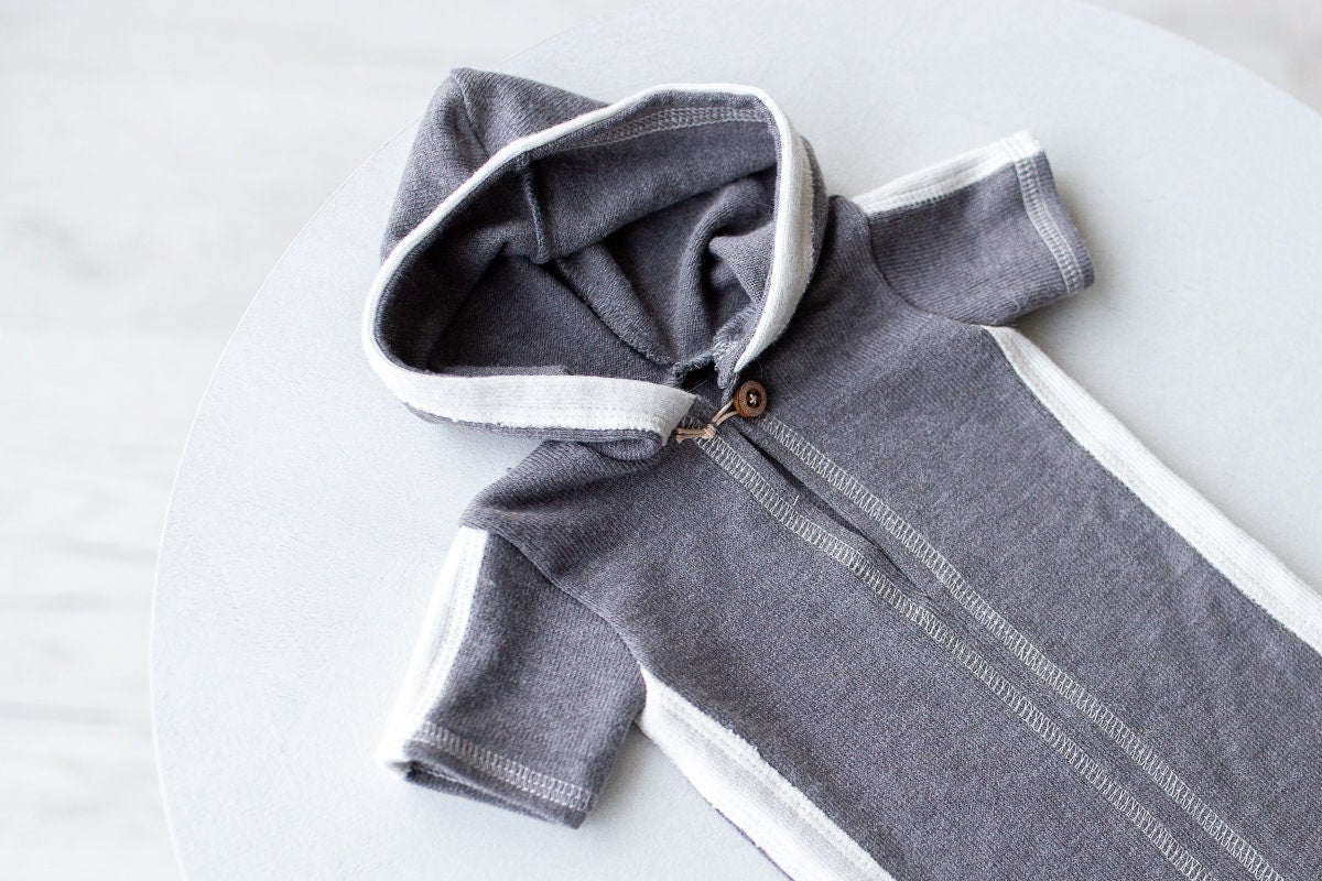 Newborn boy photo outfit,Newborn Outfit Photo Props,Romper with hood,Newborn Photography props,Newborn Photo Props,Newborn Outfit Boy, RTS!