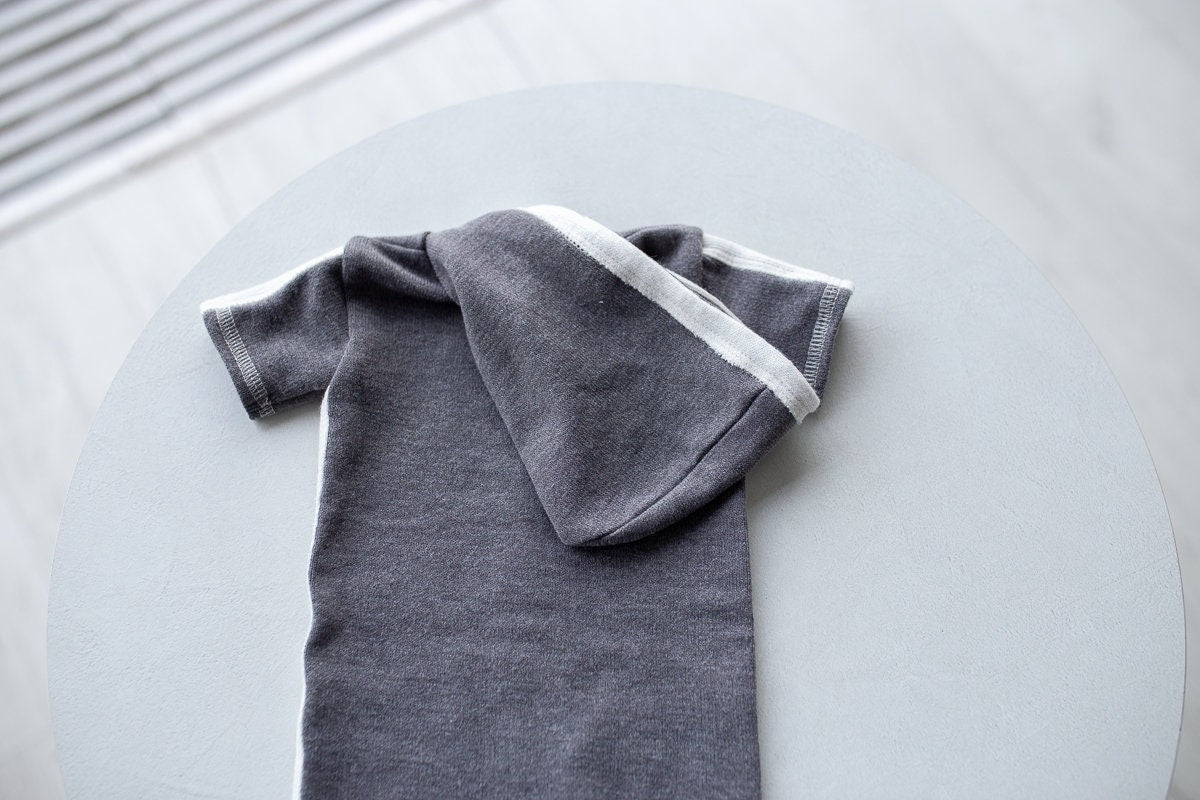 Newborn boy photo outfit,Newborn Outfit Photo Props,Romper with hood,Newborn Photography props,Newborn Photo Props,Newborn Outfit Boy, RTS!
