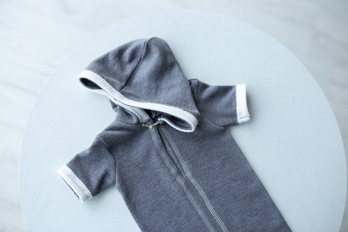 Newborn boy photo outfit,Newborn Outfit Photo Props,Romper with hood,Newborn Photography props,Newborn Photo Props,Newborn Outfit Boy,RTS!