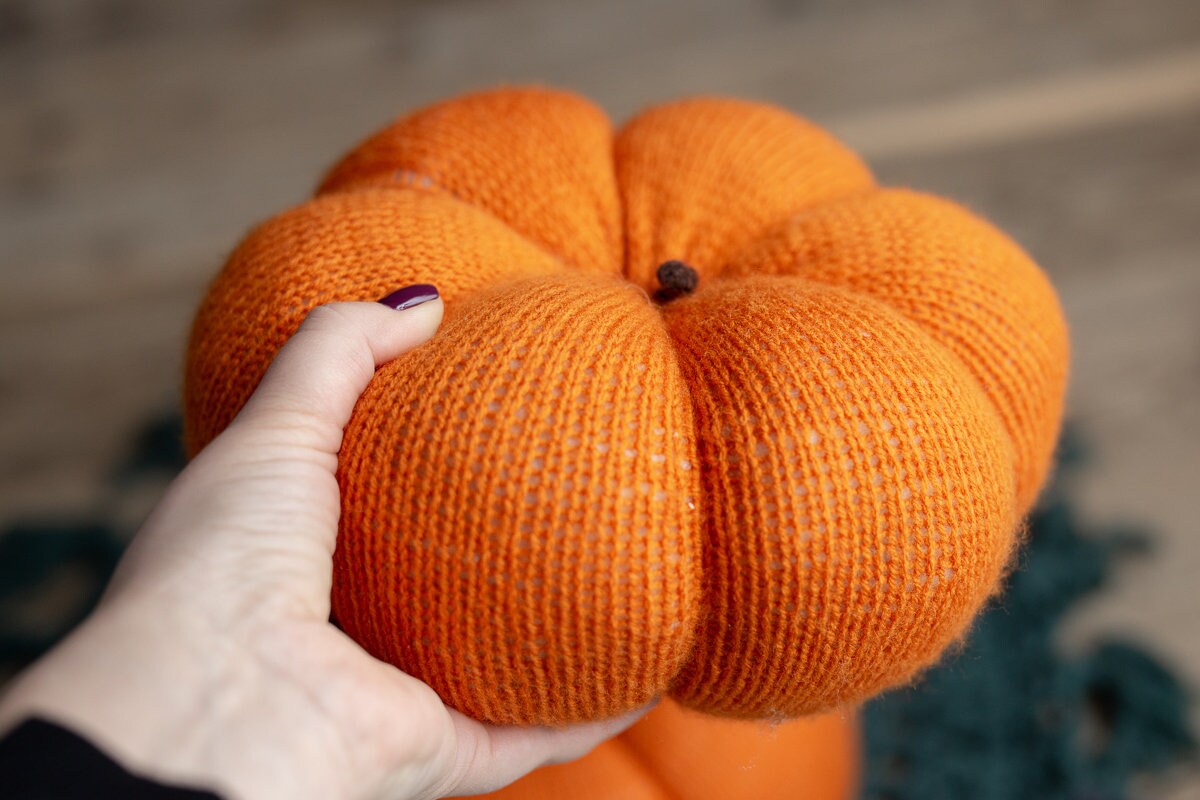 Newborn Knit Pumpkins Toys, Newborn Pumpkin Decor, Pumpkins Fall Decor Autumn,Knitted Newborn Photography Props Set, Newborn Photo Props