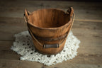 Newborn wood bucket,Newborn bucket,Newborn bowl,Newborn wooden bowl,Carved Wooden bucket,Newborn photography,Newborn photo prop
