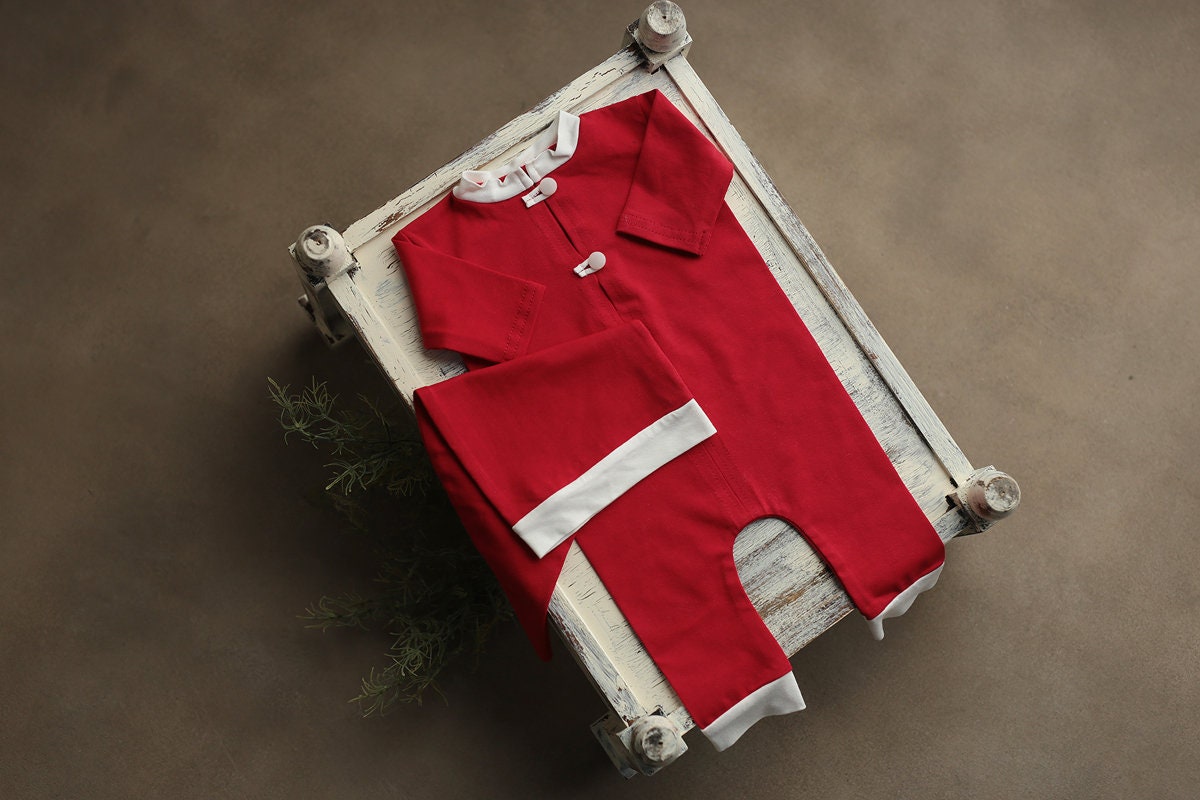 Newborn Christmas Outfit,Newborn Santa Outfit,Newborn Santa Claus,Newborn Outfit,Newborn Props Set,Newborn Photography Props,Newborn Romper