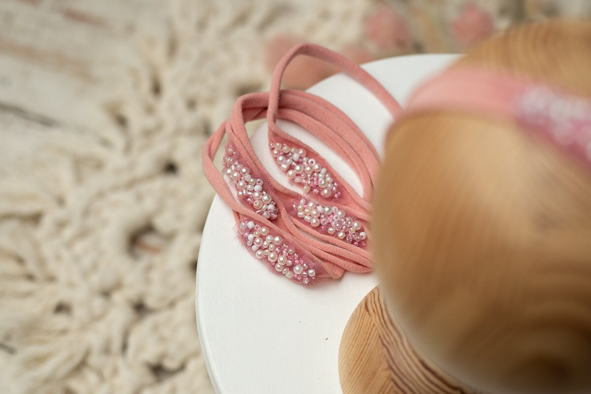 Newborn Headband Girl,Newborn Headband for Photography,Newborn Tieback, Newborn girl headband,Newborn photography props,Newborn photo props