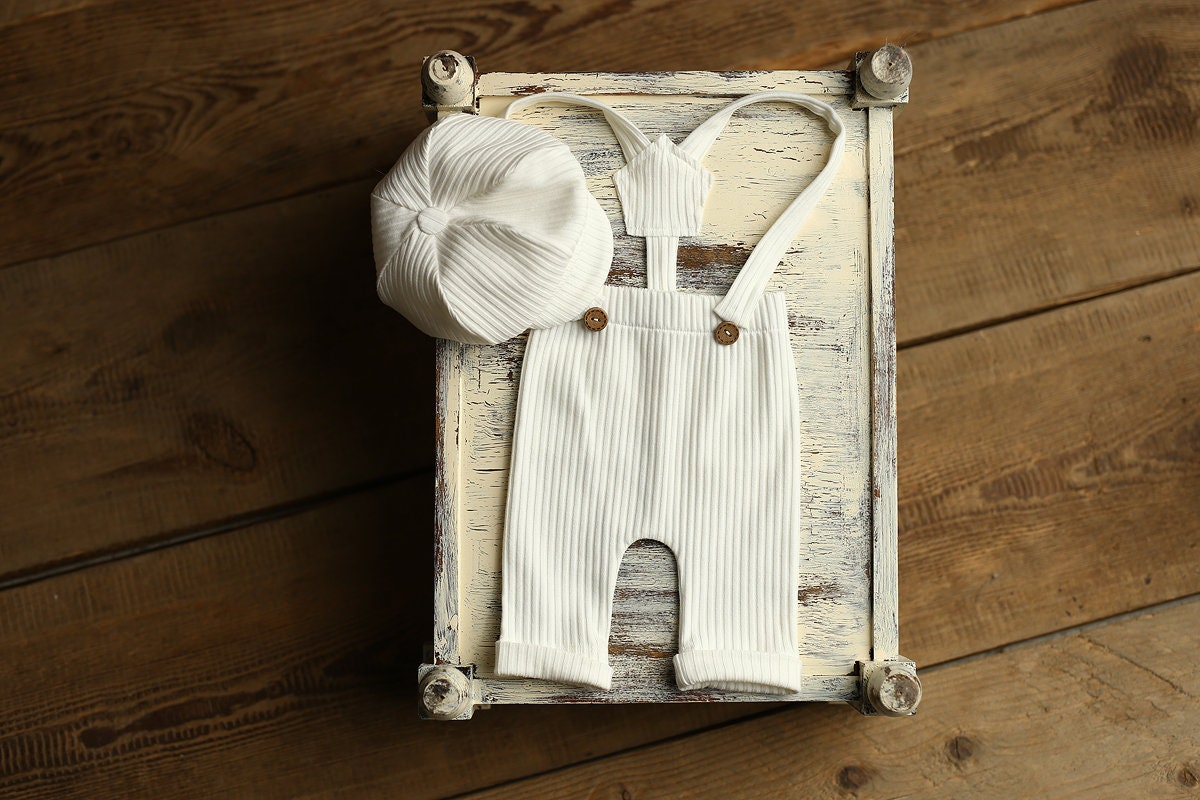 Newborn boy Romper & hat,Newborn Photography props,Newborn Photo Props,Newborn Outfit Boy,newborn prop set,Newborn baby gift,Pregnancy gift