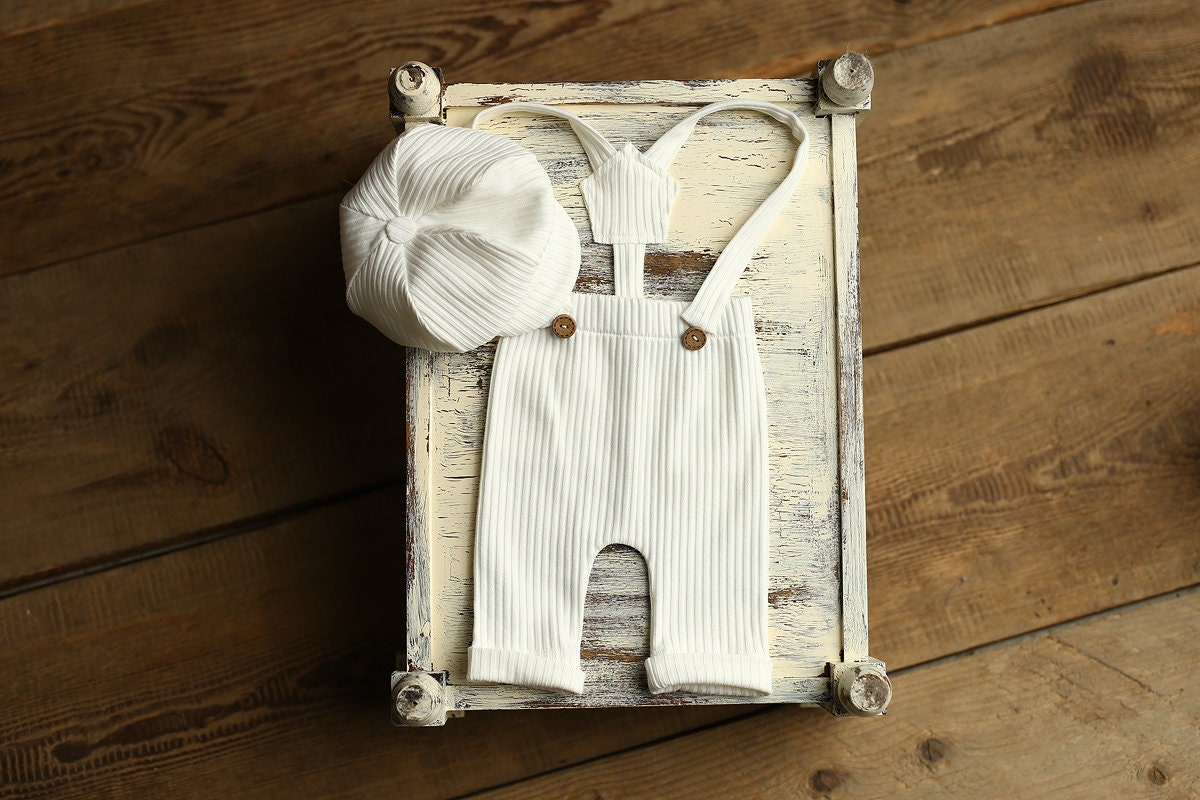 Newborn boy Romper & hat,Newborn Photography props,Newborn Photo Props,Newborn Outfit Boy,newborn prop set,Newborn baby gift,Pregnancy gift