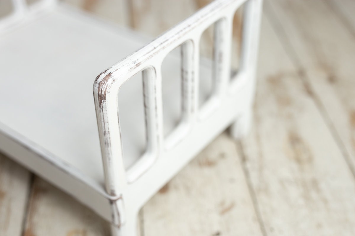 Newborn Wooden Bed,Real Wood Newborn Bed Prop,Newborn Photography Props,Newborn Photo Prop,Nursery Decor,Doll Bed,Rustic Wooden Bed