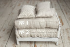Newborn linen Posing Bed and Pillow, Newborn Floor Poser Pillow, Newborn Bedding Prop, Newborn Photography Props Bed, Newborn Posing Pillow